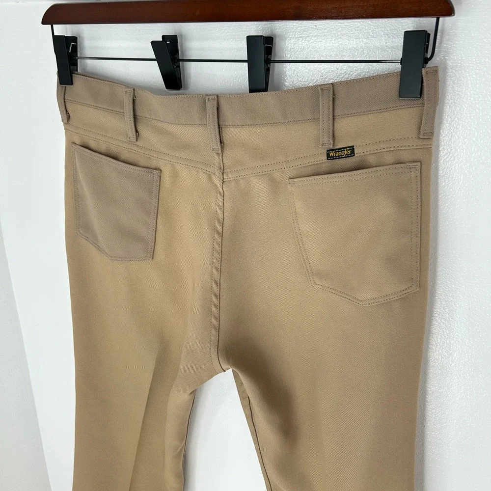 Wrangler Vintage 90's Tan Polyester Pants Size 39x29 (Tag 40x29) USA Made‎ 82TN